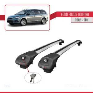 Ford Focus TOURING 2008-2011 Arası ile uyumlu ACE-1 Ara Atkı Tavan Barı GRİ thumb 4