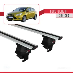 Ford Focus III 2011-2018 Arası ile uyumlu ACE-4 Ara Atkı Tavan Barı GRİ thumb 2