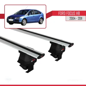 Ford Focus HB 2004-2011 Arası ile uyumlu ACE-4 Ara Atkı Tavan Barı GRİ thumb 2