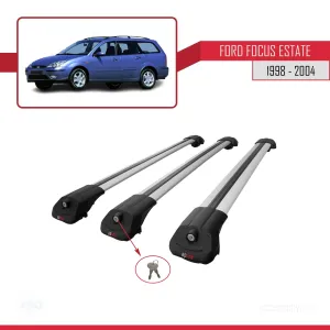 Ford Focus Estate C170 1998-2004 Arası ile uyumlu ACE-1 Ara Atkı Tavan Barı GRİ 3 ADET BAR thumb 4