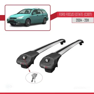 Ford Focus Estate (C307) 2004-2011 Arası ile uyumlu ACE-1 Ara Atkı Tavan Barı GRİ thumb 4