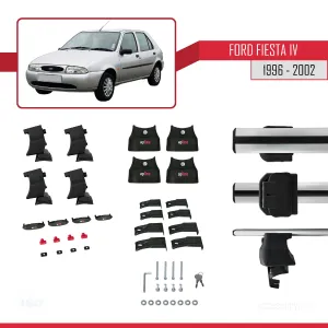 Ford Fiesta IV 1996-2002 Arası ile uyumlu ACE-4 Ara Atkı Tavan Barı GRİ thumb 4