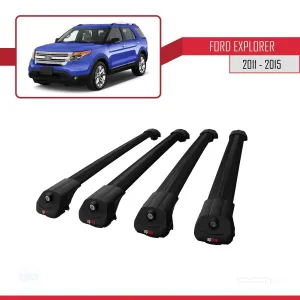Ford Explorer 2011-2015 Arası ile uyumlu ACE-1 Ara Atkı Tavan Barı SİYAH 4 ADET BAR thumb 4