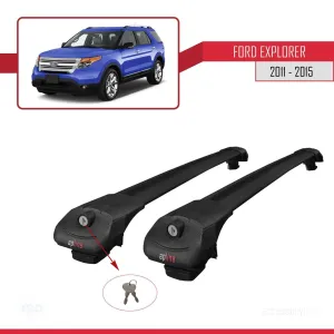 Ford Explorer 2011-2015 Arası ile uyumlu ACE-1 Ara Atkı Tavan Barı SİYAH thumb 4