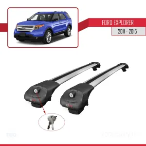 Ford Explorer 2011-2015 Arası ile uyumlu ACE-1 Ara Atkı Tavan Barı GRİ thumb 4