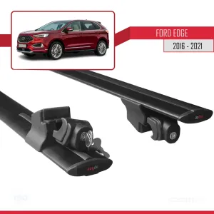 Ford Edge 2016-2021 Arası ile uyumlu HOOK Model Anahtar Kilitli Ara Atkı Tavan Barı SİYAH thumb 5