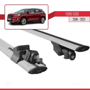 Ford Edge 2016-2021 Arası ile uyumlu HOOK Model Anahtar Kilitli Ara Atkı Tavan Barı GRİ thumb 5