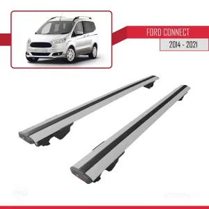 Ford Connect 2014-2021 Arası ile uyumlu HOOK Model Anahtar Kilitli Ara Atkı Tavan Barı GRİ thumb 4