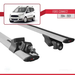 Ford Connect 2014-2021 Arası ile uyumlu HOOK Model Anahtar Kilitli Ara Atkı Tavan Barı GRİ thumb 5