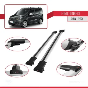 Ford Connect 2014-2021 Arası ile uyumlu FLY Model Ara Atkı Tavan Barı GRİ thumb 5