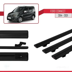 Ford Connect 2014-2021 Arası ile uyumlu Basic Model Ara Atkı Tavan Barı SİYAH 3 ADET thumb 3