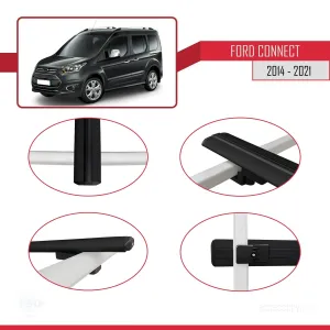 Ford Connect 2014-2021 Arası ile uyumlu Basic Model Ara Atkı Tavan Barı SİYAH 3 ADET thumb 4