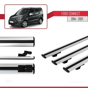 Ford Connect 2014-2021 Arası ile uyumlu Basic Model Ara Atkı Tavan Barı GRİ 3 ADET thumb 3