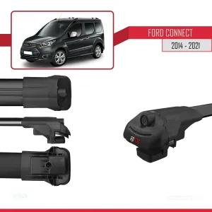 Ford Connect 2014-2021 Arası ile uyumlu ACE-1 Ara Atkı Tavan Barı SİYAH 4 ADET BAR thumb 5