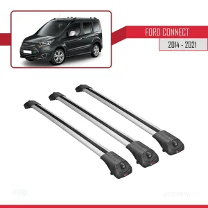 Ford Connect 2014-2021 Arası ile uyumlu ACE-1 Ara Atkı Tavan Barı GRİ 3 ADET BAR thumb 3
