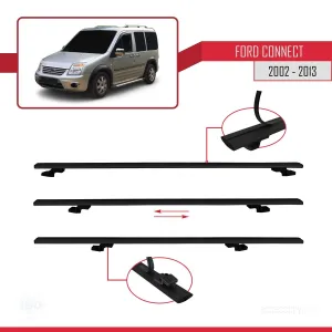 Ford Connect 2002-2013 Arası ile uyumlu Basic Model Ara Atkı Tavan Barı SİYAH 3 ADET thumb 5