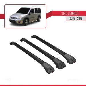 Ford Connect 2002-2013 Arası ile uyumlu ACE-1 Ara Atkı Tavan Barı SİYAH 3 ADET BAR thumb 3
