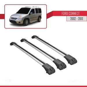 Ford Connect 2002-2013 Arası ile uyumlu ACE-1 Ara Atkı Tavan Barı GRİ 3 ADET BAR thumb 3