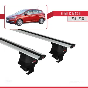 Ford C-Max II 2011-2018 Arası ile uyumlu ACE-4 Ara Atkı Tavan Barı GRİ thumb 2