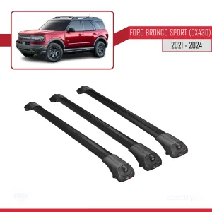 Ford Bronco Sport (CX430) 2021 ve Sonrası ile uyumlu ACE-1 Ara Atkı Tavan Barı SİYAH 3 ADET BAR thumb 3