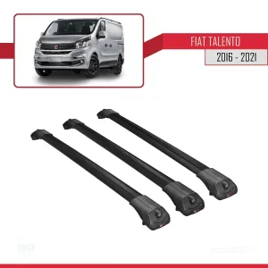 Fiat Talento 2016-2021 Arası ile uyumlu ACE-1 Ara Atkı Tavan Barı SİYAH 3 ADET BAR thumb 3