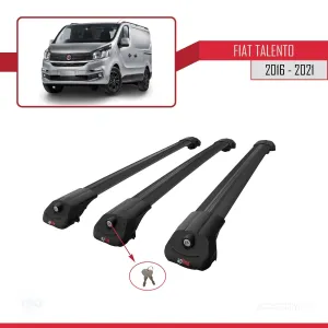 Fiat Talento 2016-2021 Arası ile uyumlu ACE-1 Ara Atkı Tavan Barı SİYAH 3 ADET BAR thumb 4