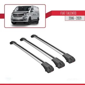 Fiat Talento 2016-2021 Arası ile uyumlu ACE-1 Ara Atkı Tavan Barı GRİ 3 ADET BAR thumb 3