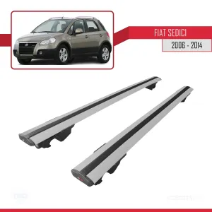 Fiat Sedici 2006-2014 Arası ile uyumlu HOOK Model Anahtar Kilitli Ara Atkı Tavan Barı GRİ thumb 4