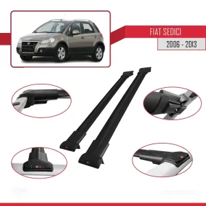 Fiat Sedici 2006-2013 Arası ile uyumlu FLY Model Ara Atkı Tavan Barı SİYAH thumb 5