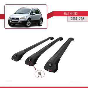 Fiat Sedici 2006-2013 Arası ile uyumlu ACE-1 Ara Atkı Tavan Barı SİYAH 3 ADET BAR thumb 4