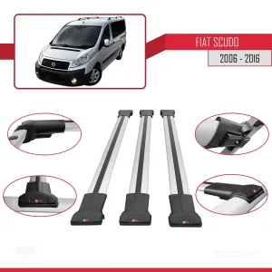 Fiat Scudo 2006-2016 Arası ile uyumlu FLY Model Ara Atkı Tavan Barı GRİ 3 ADET BAR thumb 5