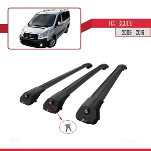 Fiat Scudo 2006-2016 Arası ile uyumlu ACE-1 Ara Atkı Tavan Barı SİYAH 3 ADET BAR thumb 4