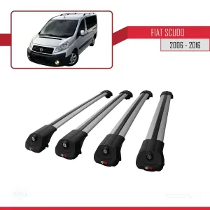Fiat Scudo 2006-2016 Arası ile uyumlu ACE-1 Ara Atkı Tavan Barı GRİ 4 ADET BAR thumb 4