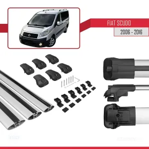 Fiat Scudo 2006-2016 Arası ile uyumlu ACE-1 Ara Atkı Tavan Barı GRİ 3 ADET BAR thumb 5