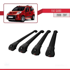 Fiat Qubo 2008-2017 Arası ile uyumlu ACE-1 Ara Atkı Tavan Barı SİYAH 4 ADET BAR thumb 4