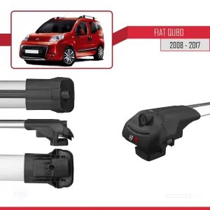 Fiat Qubo 2008-2017 Arası ile uyumlu ACE-1 Ara Atkı Tavan Barı GRİ 4 ADET BAR thumb 5
