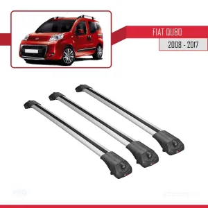 Fiat Qubo 2008-2017 Arası ile uyumlu ACE-1 Ara Atkı Tavan Barı GRİ 3 ADET BAR thumb 3