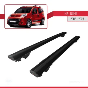 Fiat Qubo 2008 ve Sonrası ile uyumlu HOOK Model Anahtar Kilitli Ara Atkı Tavan Barı SİYAH thumb 4