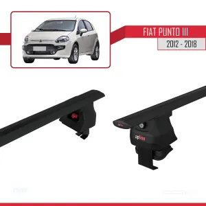 Fiat Punto III 2012-2018 Arası ile uyumlu ACE-4 Ara Atkı Tavan Barı SİYAH thumb 5