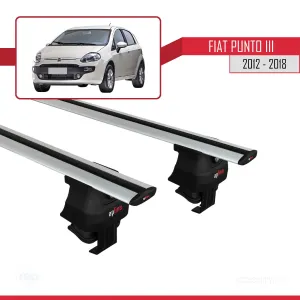 Fiat Punto III 2012-2018 Arası ile uyumlu ACE-4 Ara Atkı Tavan Barı GRİ thumb 2