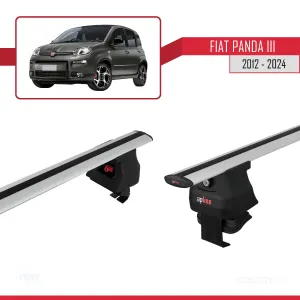 Fiat Panda III (319) 2012 ve Sonrası ile uyumlu ACE-4 Ara Atkı Tavan Barı GRİ thumb 4