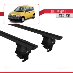 Fiat Panda II (169) 2003-2012 Arası ile uyumlu ACE-4 Ara Atkı Tavan Barı SİYAH thumb 4