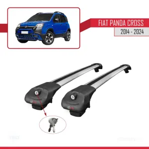 Fiat Panda Cross 2014 ve Sonrası ile uyumlu ACE-1 Ara Atkı Tavan Barı GRİ thumb 4