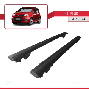 Fiat Panda 2012 ve Sonrası ile uyumlu HOOK Model Anahtar Kilitli Ara Atkı Tavan Barı SİYAH thumb 4