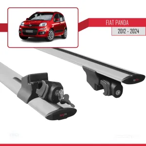 Fiat Panda 2012 ve Sonrası ile uyumlu HOOK Model Anahtar Kilitli Ara Atkı Tavan Barı GRİ thumb 5