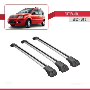 Fiat Panda 2003-2012 Arası ile uyumlu ACE-1 Ara Atkı Tavan Barı GRİ 3 ADET BAR thumb 3