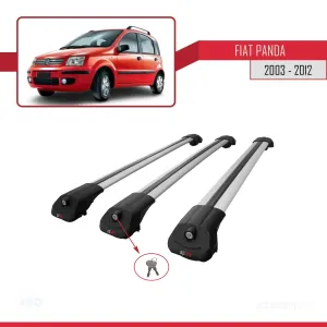 Fiat Panda 2003-2012 Arası ile uyumlu ACE-1 Ara Atkı Tavan Barı GRİ 3 ADET BAR thumb 4