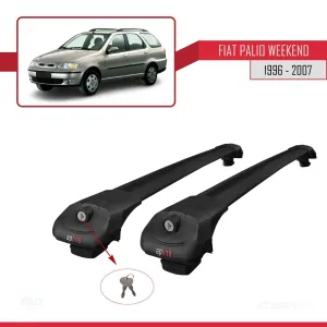 Fiat Palio WEEKEND 1996-2007 Arası ile uyumlu ACE-1 Ara Atkı Tavan Barı SİYAH thumb 4