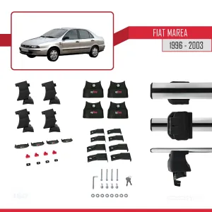 Fiat Marea 1996-2003 Arası ile uyumlu ACE-4 Ara Atkı Tavan Barı GRİ thumb 4