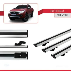 Fiat Fullback 2016-2020 Arası ile uyumlu Basic Model Ara Atkı Tavan Barı GRİ 3 ADET thumb 5